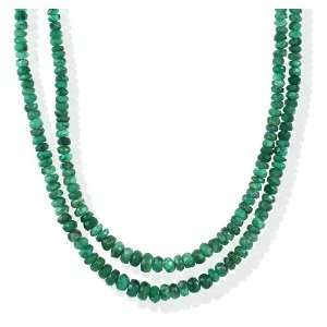   Double Strand Emerald Necklace with Magnetic Clasp SZUL Jewelry