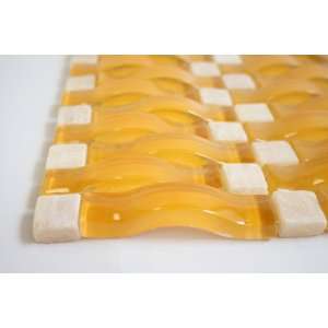   Tile with Tumbled Honey Onyx Stone   Lot of 5 Sheets