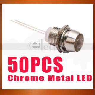 50 pcs 5mm Chrome Metal LED Bezel Holder Panel Display  