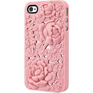 Pink SwitchEasy Blossom Cover Case w/ Screen Protector for iPhone 4 