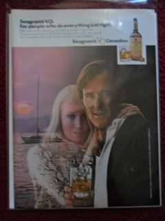 1971 Print Ad SEAGRAMS VO Canadian Whiskey Sailboat  