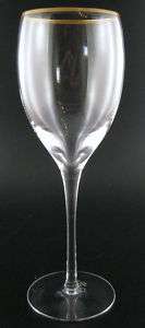 Lenox Crystal Eclipse Wine Goblet Gold Trim Stemware Stem Glass  