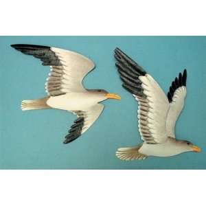  Metal Seagull Wall Plaques   Nautical Bird Decor: Home 