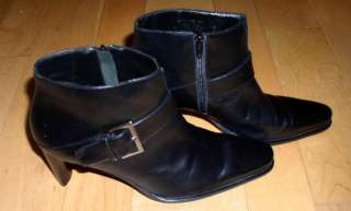 Franco Sarto Wms Black Leather Brazil Fashion Boots 8  