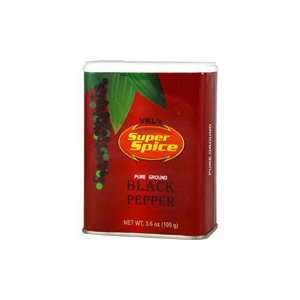   Ground Black Pepper   3.6 oz,(Super Spice): Health & Personal Care