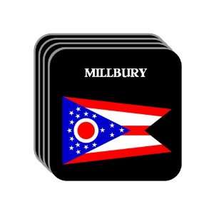  US State Flag   MILLBURY, Ohio (OH) Set of 4 Mini Mousepad 