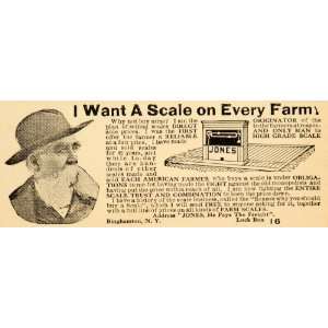   Ad Jones Original Farm Scale Maker & Distributor   Original Print Ad