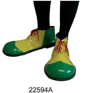  Pams Deluxe Lace Up Clown Shoes Green/Yellow Toys & Games