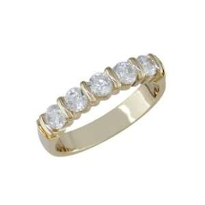  Emalea   size 4.25 14K Gold Semi Eternity Diamond Ring 