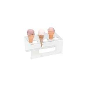    Rite 6 Hole Clear Acrylic Ice Cream Cone Holder: Kitchen & Dining