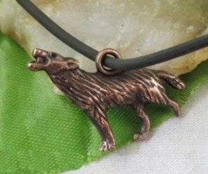 120pcs Antiqued Copper Crafted Wolf Charms R1753C  