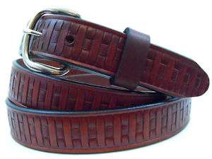 Mens American Hand Crafted 1 1/4 Brown leather belt  