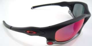 New Oakley Sunglasses Split Jacket Matte Black +Red Iridium Polarized 