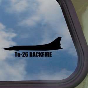  Tu 26 BACKFIRE Black Decal Military Soldier Window Sticker 
