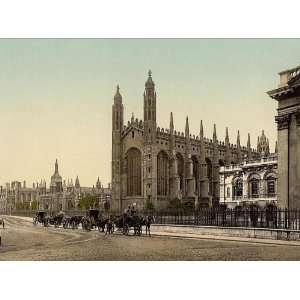  Vintage Travel Poster   Kings College Cambridge England 