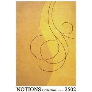    MER Notions 2502 Gold Bordeaux 5 X 8 Area Rug