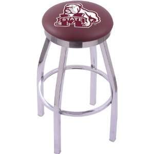 Mississippi State University Steel Stool with Flat Ring Logo Seat and 