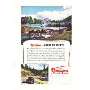  1947 Ad Oregon Vintage Travel Print Ad 