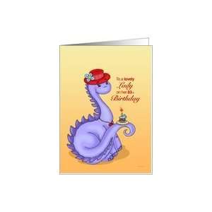  Lil Miss Red Hat   Ladies 83rd Birthday Card Card Toys 