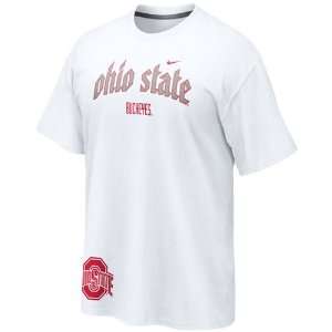   State Buckeyes White Gothic Arch T shirt (Large)