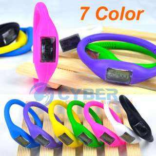 Cute Ion Jelly Silicone Rubber Sport Wrist Bangle Watch  
