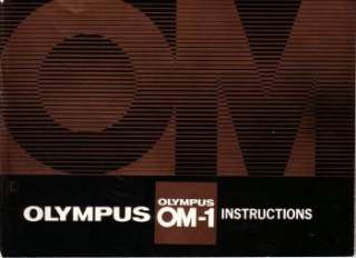 1970s OLYMPUS OM 1 OM1 CAMERA INSTRUCTION BOOK MANUAL  
