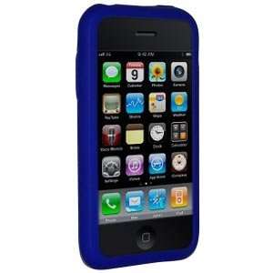 com New Amzer Silicone Skin Jelly Case Blue For Iphone 3G Iphone 3G S 