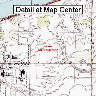 USGS Topographic Quadrangle Map   Wilson, New York (Folded/Waterproof)