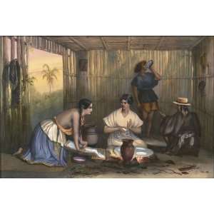 Las Tortilleras, Women Making Tortillas, early 19th century Mexico, by 
