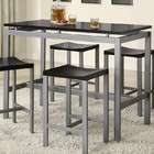 FurnitureMaxx 4PC Triangle Solid Wood Bar Table and Stools Set