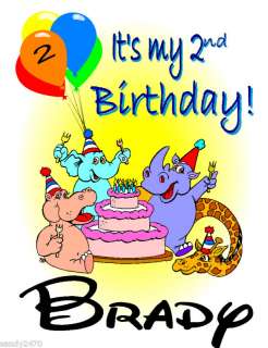 ZOO ANIMALS CUSTOM BIRTHDAY and/or FAVOR T SHIRTS  