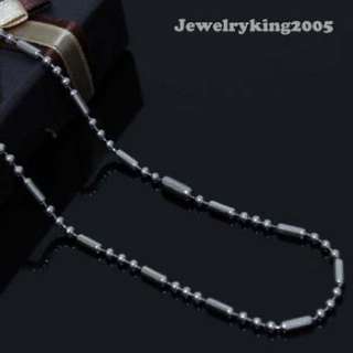 4mm Stainless Steel Ball Bar Chain Necklace 18  40  