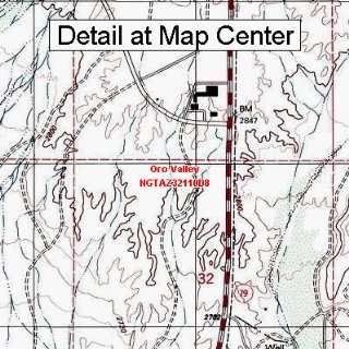 USGS Topographic Quadrangle Map   Oro Valley, Arizona (Folded 