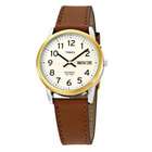 Timex Mens T20011 Easy Reader Brown Leather Strap Watch