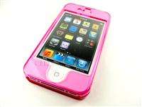 ATT VERIZON IPHONE 4 PINK CRYSTAL CLEAR HARD COVER CASE  