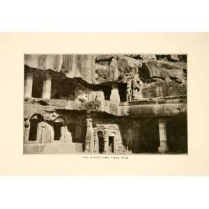  1929 Print Khandagiri Archaeology Carved Caves Orissa 