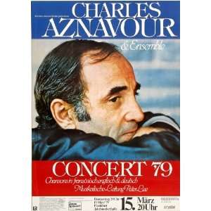 Charles Aznavour   In Concert 1979   CONCERT   POSTER from GERMANY