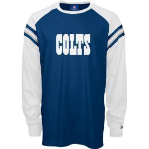 Mens Indianapolis Colts Fan L/S Crew Neck Tshirt  Sports 