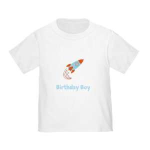    Birthday Boy Blue Rocket Ship Toddler Shirt   Size 3T: Baby