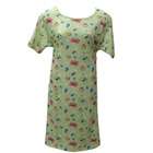Revelations Short Sleeve Green Butterfly Print Cotton Nightgown Plus 