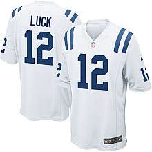 Mens Nike Indianapolis Colts Andrew Luck Game White Jersey    