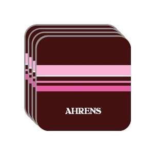  AHRENS Set of 4 Mini Mousepad Coasters (pink design) 
