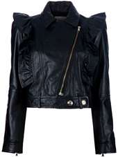 RED VALENTINO   Cropped lambskin jacket