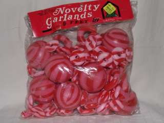 Vintage VTG Christmas 9 Novelty Candy Blow Mold Life Saver Garland 