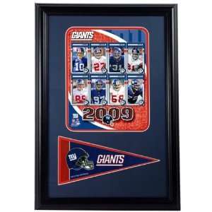  2009 New York Giants 12x18 Pennant Frame Sports 
