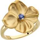 Gems is Me 14K Yellow Gold Tanzanite Flower Ring