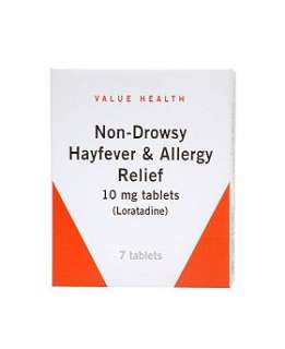 Value Health Non Drowsy Hayfever and Allergy Relief 10 mg   7 Tablets 