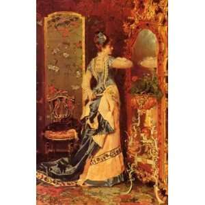  12X16 inch Catala Luis Alvarez Woman Before A Mirror 1878 