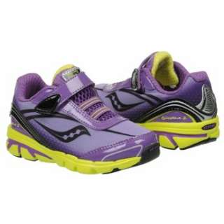 Athletics Saucony Kids Kinvara 2 Toddler Purple/Black/Citron Shoes 
