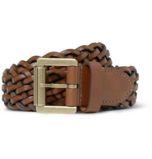    Accessories  Belts  Leather belts  Woven Leather Belt